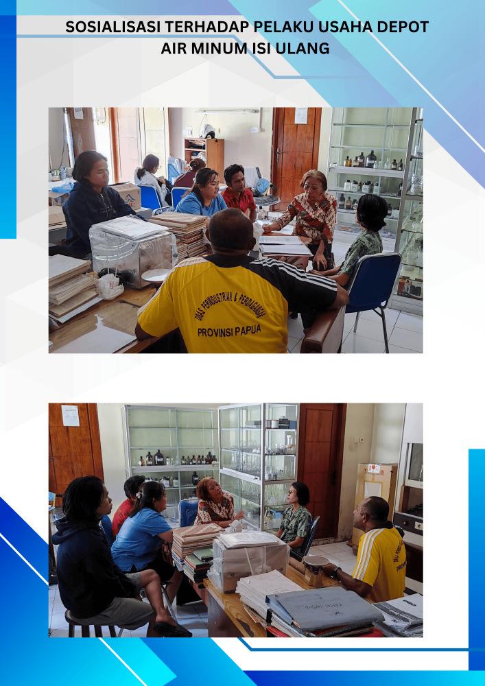 Sosialisasi terhadap pelaku usaha depot air minum isi ulang terkait pengujian sampel air depot